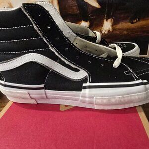 VANS Sk8-Hi Reconstruct Black VN0005UK6BT Shoes Skateboarding Mens 12 US NEW